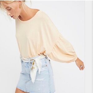 Free People New wide sleeve top S